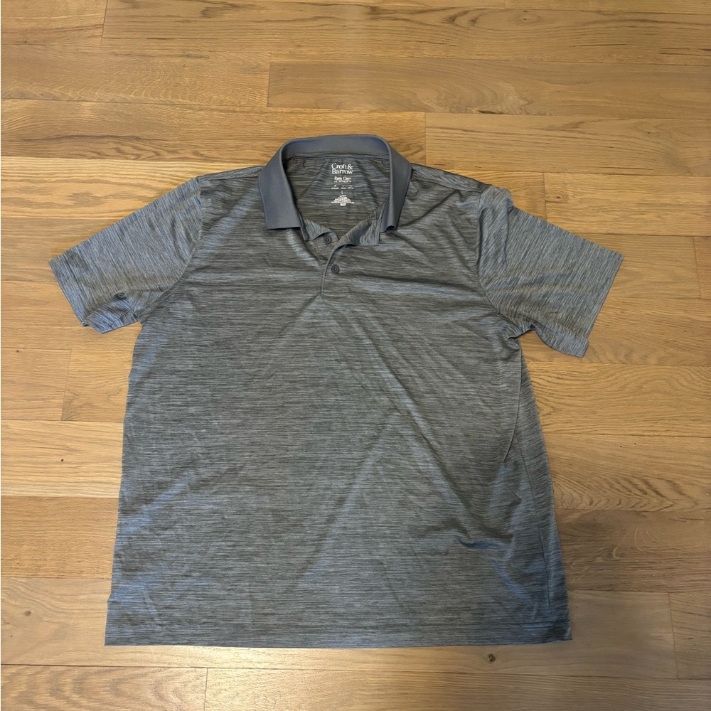 Men's Gray Polo Shirt Croft and barrow size large